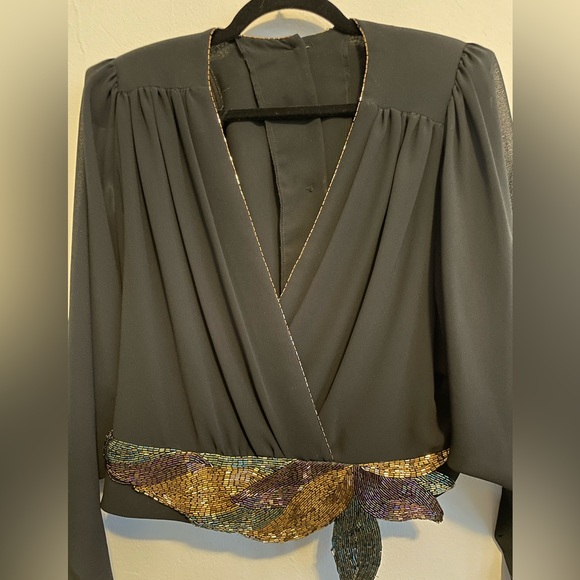 Vintage Denise Fashions 1980s Blouse | Size M/L - Picture 1 of 7